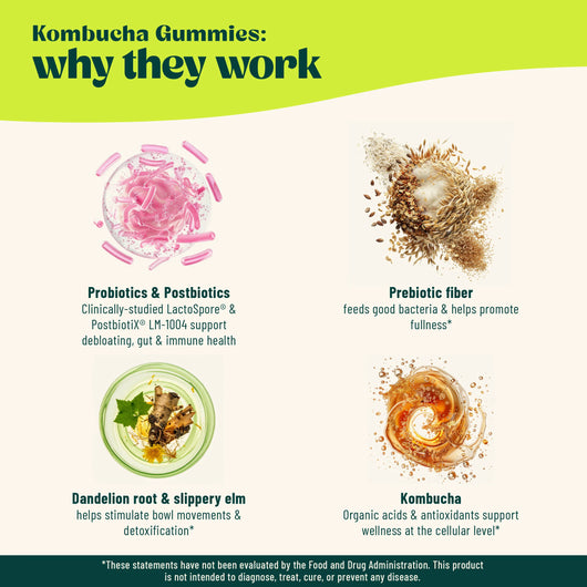 BoochBod Probiotic Kombucha Gummies (Berry Bliss)