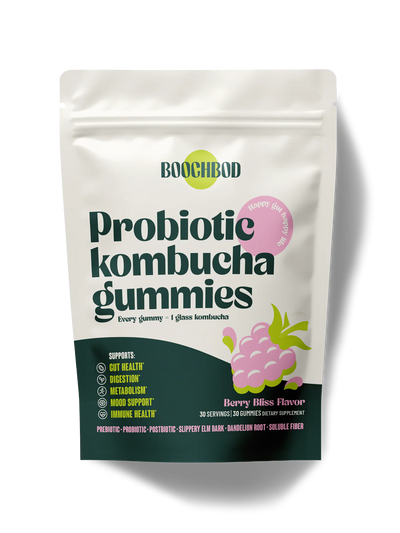 BoochBod Probiotic Kombucha Gummies (Berry Bliss)